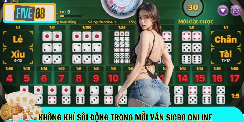Không khí sôi động trong mỗi ván Sicbo online